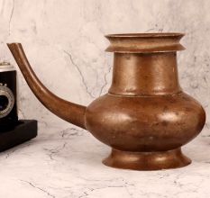 Antique Brown Holy Water Pot Made of Brass