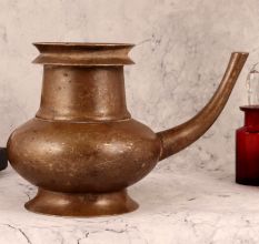 Antique Brown Holy Water Pot Made of Brass