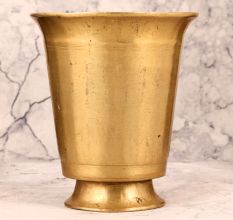 Vintage Handmade Brass Glass in Antique Golden Finish