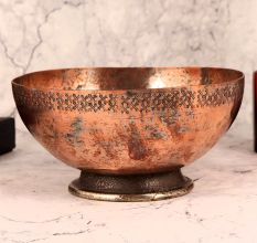 Handcrafted Vintage Bowl Made of Premium Copper