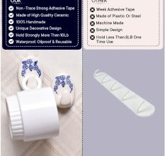 White Ceramic Adhesive Hooks for Painted Walls