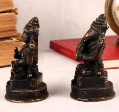 Handmade Ganesha and Lakshmi Brass Statue in Pair