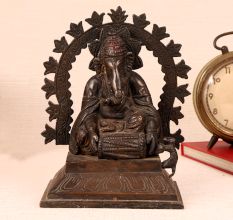 Vintage Brass Statue of Lord Ganesha in Pair of 4