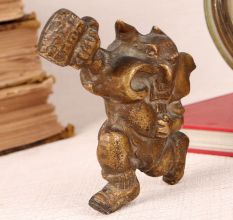 Vintage Brass Lord Ganesha Statue for Home Decor