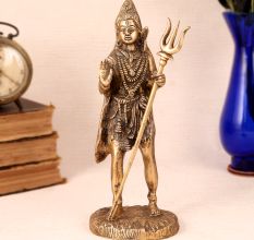 Handmade Lord Shiva Brass Statue for Worship