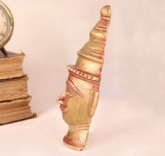 Vintage Brass Lord Shiva Head Plate for Decoration