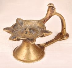 Handcrafted Brass Aarti Lamp from Western India