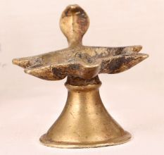 Handcrafted Brass Aarti Lamp from Western India