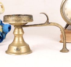 Antique Brown Brass Aarti Lamp for Home Decor