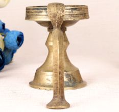 Antique Brown Brass Aarti Lamp for Home Decor
