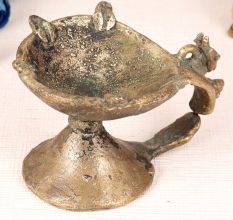 Indian Vintage Brass Aarti Lamp for Prayer Room