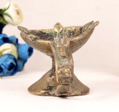 Indian Vintage Brass Aarti Lamp for Prayer Room