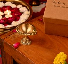 Decorative Golden Brass Diya For Home Decor