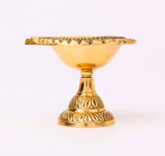 Decorative Golden Brass Diya For Home Decor