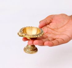 Decorative Golden Brass Diya For Home Decor