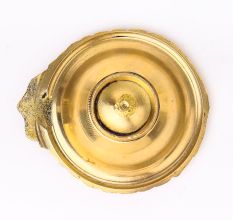 Floral Round Brass Oil Lamp Diya