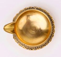 Brass Flower Design Oil Lamp Diwali Decoration Gift