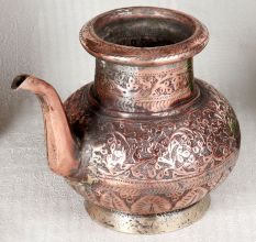Handmade Copper Water Pot Engraved with Beautiful Designs