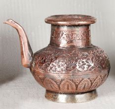 Handmade Copper Water Pot Engraved with Beautiful Designs