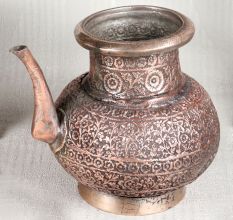 Vintage Copper Water Pot with Spout for Decoration