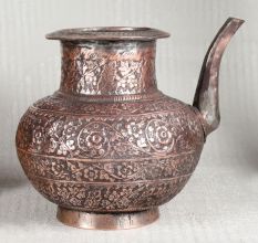 Handcrafted Copper Water Pot in Islamic Art