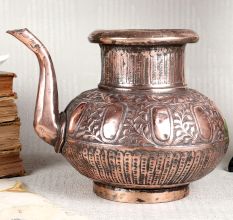 Adorable Water Pot with Spout Made of Premium Copper