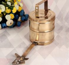 Indian Vintage Brass Tiffin Box for Home & Office Decor