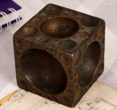 Vintage Cube-Shaped Paper Weight for Office