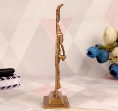 Handmade Golden Finish Lord Virabhadra Plate for Decor