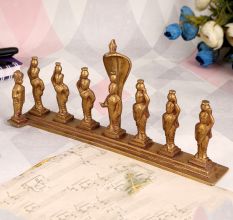 Handmade Premium Brass Statue of Eight Figures for Decor
