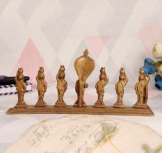 Handmade Premium Brass Statue of Eight Figures for Decor