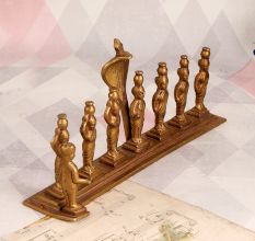 Handmade Premium Brass Statue of Eight Figures for Decor