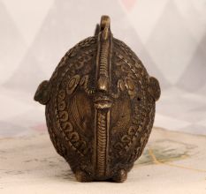 Vintage Brass Fish Statue in Antique Brown Finish