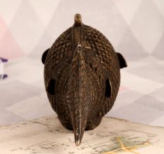 Vintage Brass Fish Statue in Antique Brown Finish