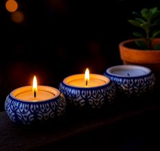 4 Pieces Decorative Flower Modern Tea Light Holder
