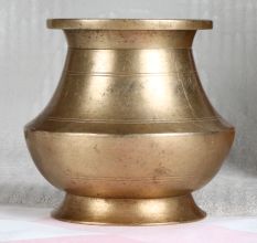 South Indian Art Brass Holy Water Pot for Decoration