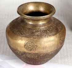 Beautiful Brass Holy Water Pot for Home & Office Decor