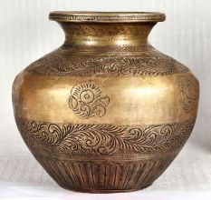 Beautiful Brass Holy Water Pot for Home & Office Decor