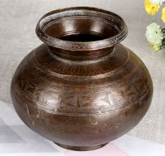 Handmade Vintage Brass Cooking Pot for Decoration