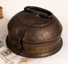 Handmade Engraved Brass Jewelry Box for Decoration