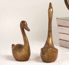 Handmade Decorative Brass Duck in Pair of 2