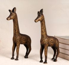 Decorative Finest Brass Giraffe in English Art in Pair of 2