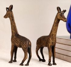 Decorative Finest Brass Giraffe in English Art in Pair of 2