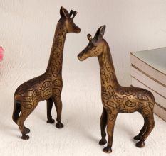 Decorative Finest Brass Giraffe in English Art in Pair of 2