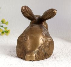 Beautiful Brown Finish Rabbit Statue Made of Brass