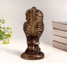 Handmade Antique Brown Brass Owl Statue for Decor