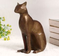 Handcrafted Finest Brass Cat Statue for Home Decor