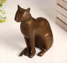 Handcrafted Finest Brass Cat Statue for Home Decor