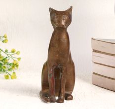 Handcrafted Finest Brass Cat Statue for Home Decor