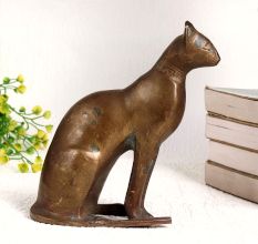 Handcrafted Finest Brass Cat Statue for Home Decor